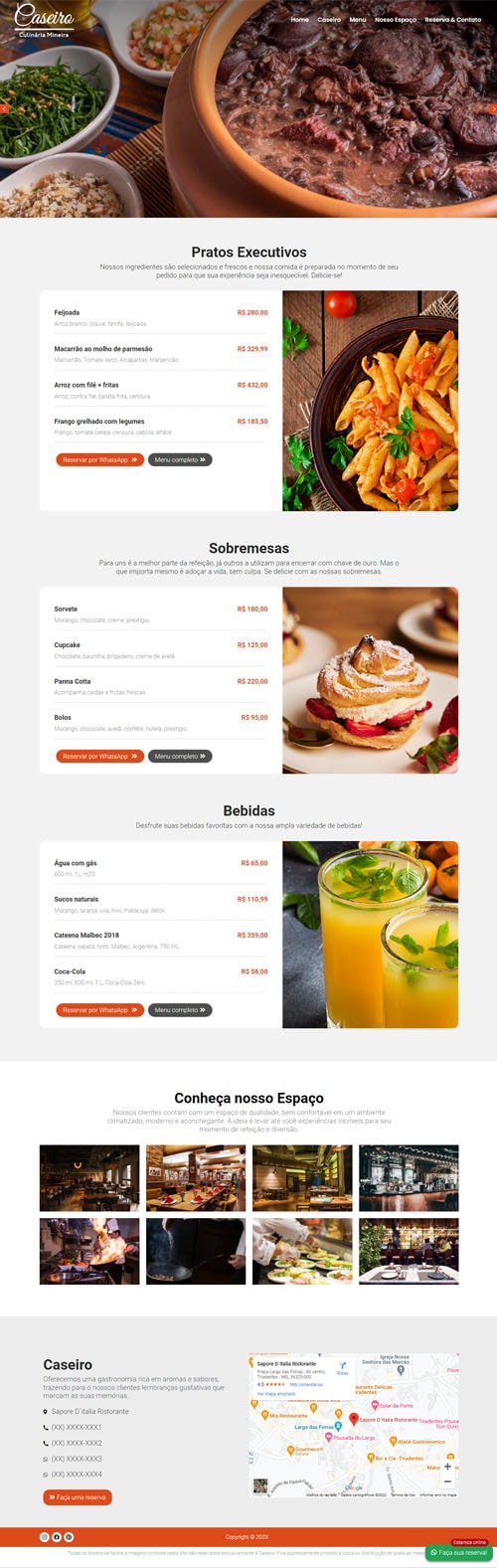 Modelo de Site para Restaurante, pizzaria, churrascaria, lanchonete e hamburgueria Modelo de Site para Restaurante, pizzaria, churrascaria, lanchonete e hamburgueria