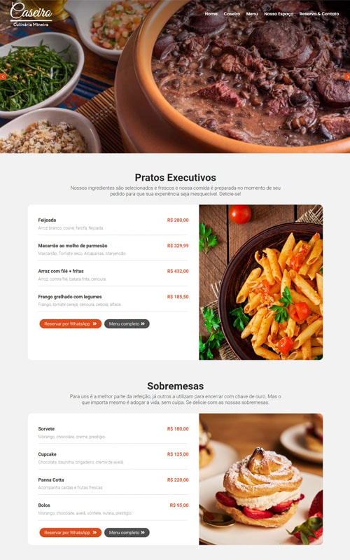 Modelo de Site para Restaurante, pizzaria, churrascaria, lanchonete e hamburgueria Modelo de Site para Restaurante, pizzaria, churrascaria, lanchonete e hamburgueria