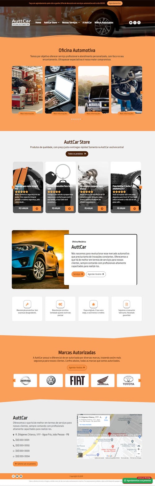 Modelo de site para oficinas mecânicas automotivas, mecânicos autônomos e loja de autopeças Modelo de site para oficinas mecânicas automotivas, mecânicos autônomos e loja de autopeças