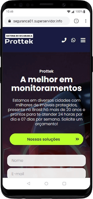 Modelo de Site para empresas de segurança sistema de monitoramento e cameras