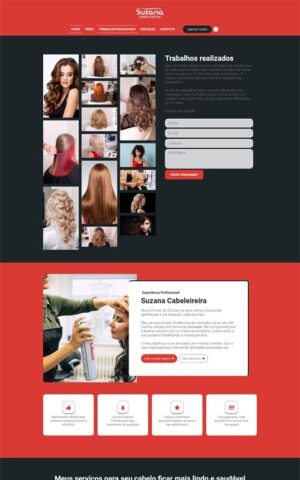 Modelo de site para cabeleireiros, depiladores, manicures, pedicures, barbeiros, salão de beleza e barbearias